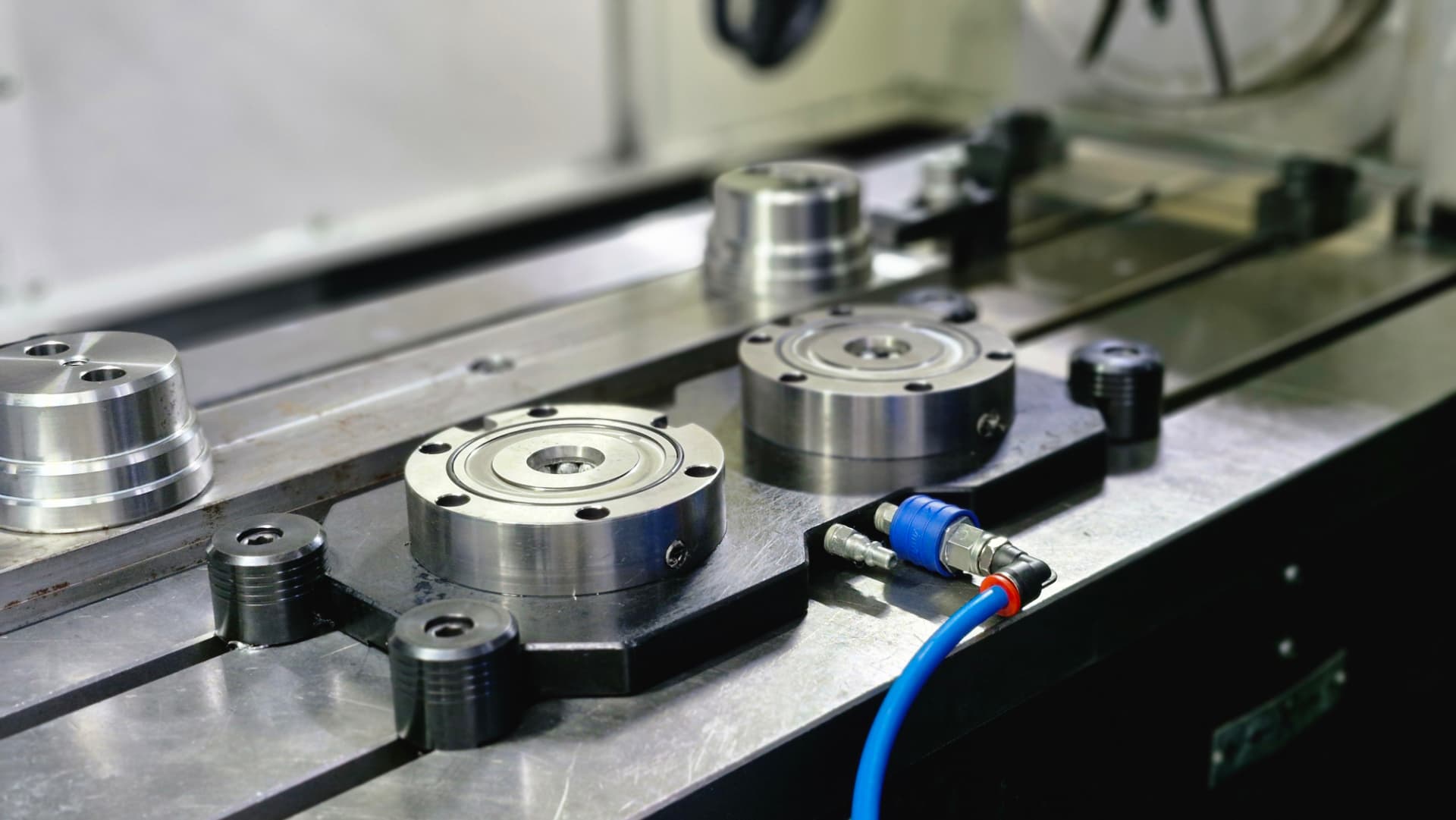 Módulos em aço inoxidável na máquina